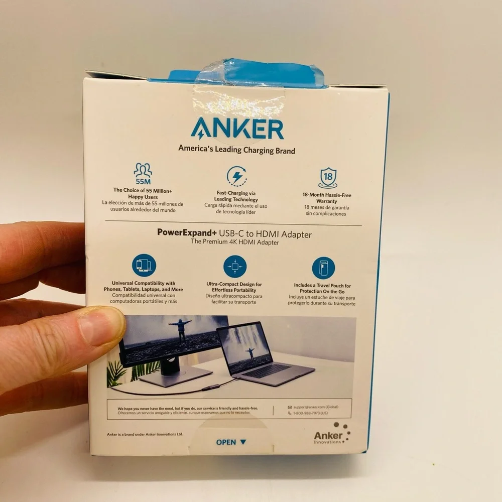 NWT Anker USB C to HDMI Adapter MacBook Pro, Air, iPad Pro, Pixelbook,Galaxy etc